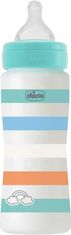 Chicco Fľaša dojčenská Well-being silikón 330 ml chlapec