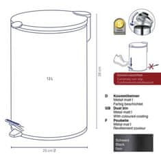 Kela Odpadkový koš KL-10642 Matsčerná 12l