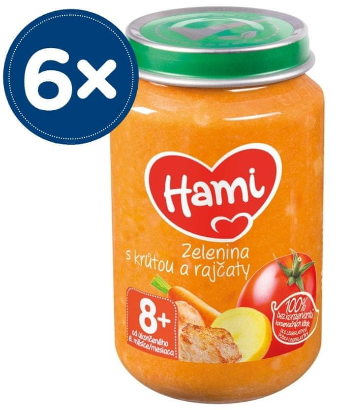 Hami Zelenina s morkou a paradajkami - 6 x 200g