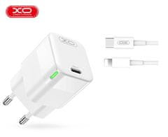 XO Rýchlonabíjačka CE06 vrátane dátového kábla Lightning 30 W biela