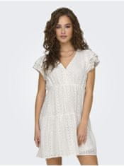 ONLY Biele dámske krajkové šaty ONLY Helena XL
