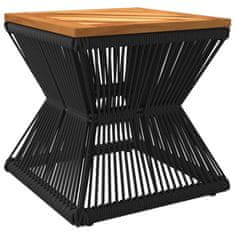 Petromila vidaXL Konferenčný stolík drôtený podstavec čierny 38x38x38 cm akácia