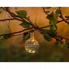 Kaemingk Solárna záhradná závesná žiarovka LED sféra 11 cm