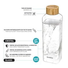 QUOKKA Storm sklenená fľaša 700 ml, marble