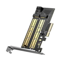 shumee Rozširujúca karta PCIe 3.0 x4 adaptér ďalšie dva sloty SSD M.2 M-Key a M.2 B-Key