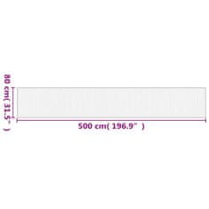 Petromila vidaXL Koberec obdĺžnikový tmavohnedý 80x500 cm bambus