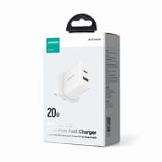 shumee Sieťová nabíjačka s anglickou zástrčkou UK FlashSeries USB-A USB-C 20W biela