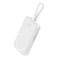 shumee Mini powerbanka MagSafe 10000mAh 20W s Lightning káblom pre iPhone 0,3m biela