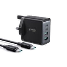 shumee GaN PD 67W sieťová nabíjačka 2x USB-C 2x USB-A UK zástrčka čierna