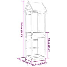 Vidaxl Hracia veža 52,5x46,5x195 cm impregnované drevo borovica