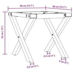 Vidaxl Nohy konferenčného stolíka X-rám 40x40x33 cm liatina