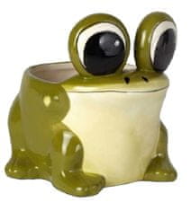 Polnix Keramické puzdro žaba zelená dekoratívna 18 cm
