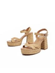 Orsay Hnedé dámske sandále na podpätku 40