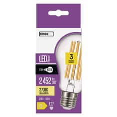 EMOS LED žiarovka Filament A70 / E27 / 17 W (150 W) / 2 452 lm / teplá biela