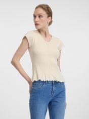 Orsay Béžové dámske tričko s krátkym rukávom S