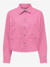 ONLY Ružová dámska džínsová bunda ONLY Drew XL
