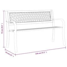 Petromila vidaXL Záhradná lavica čierna 120 cm oceľ