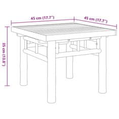 Vidaxl Konferenčný stolík 45x45x35 cm bambus