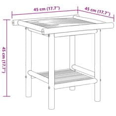 Vidaxl Konferenčný stolík 45x45x45 cm bambus