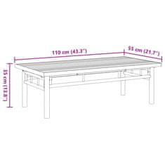 Vidaxl Konferenčný stolík 110x55x35 cm bambus