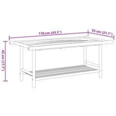 Vidaxl Konferenčný stolík 110x55x45 cm bambus