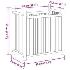 Vidaxl Kvetináč 50x30x50 cm bambus