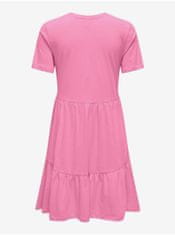 ONLY Ružové dámske basic šaty ONLY May L