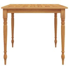 Petromila vidaXL Batavia stôl 85x85x75 cm tíkové masívne drevo