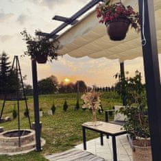 nabbi Hliníková pergola Handan 300x300 cm - čierna / béžová