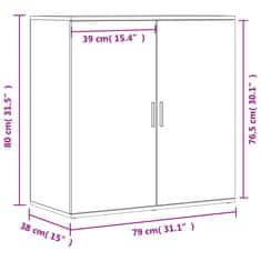 Petromila vidaXL Komody 2 ks biele 79x38x80 cm kompozitné drevo