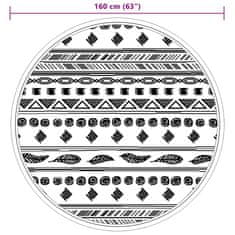 Vidaxl Vonkajší koberec sivý Ø160 cm PP