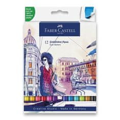 Faber-Castell Popisovač Goldfaber Aqua Dual Marker sada, 12 farieb