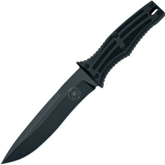 Fox Knives FX-0171112 FKMD SPEAR TECH COMBAT taktický nôž do prírody 15 cm, celočierna, G10, puzdro