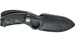 Fox Knives FX-620 B ALASKAN HUNTER lovecký nôž 9 cm, celočierna, G10, kožené puzdro