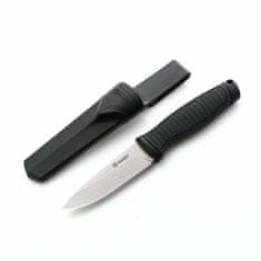 Ganzo Knife G806-BK nôž do prírody 9,8 cm, celočierna, TPR, plastové puzdro