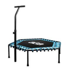 Aga FITNESS Trampolína 130 cm Svetlo modrá + držadlo