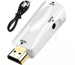 Verk  06305 Konvertor z HDMI na VGA D-SUB audio biely