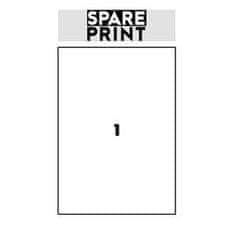 SPARE PRINT PREMIUM Samolepiace etikety biele, 100 hárkov A4 v krabici (1arch/1x etiketa 210x297mm)