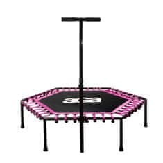 Aga FITNESS Trampolína 130 cm Ružová + držadlo