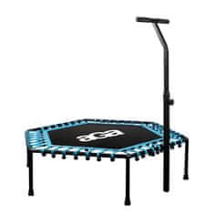 Aga FITNESS Trampolína 130 cm Svetlo modrá + držadlo