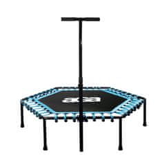 Aga FITNESS Trampolína 130 cm Svetlo modrá + držadlo