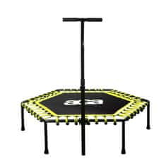 Aga FITNESS Trampolína 130 cm Žltá + držadlo