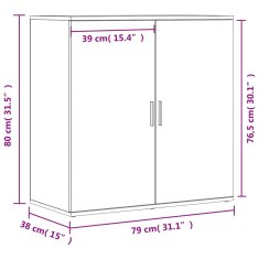 Petromila vidaXL Komoda, dub sonoma 79x38x80 cm, kompozitné drevo