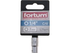 Fortum Hlavica nástrčná 1/4", 7mm, L 25mm