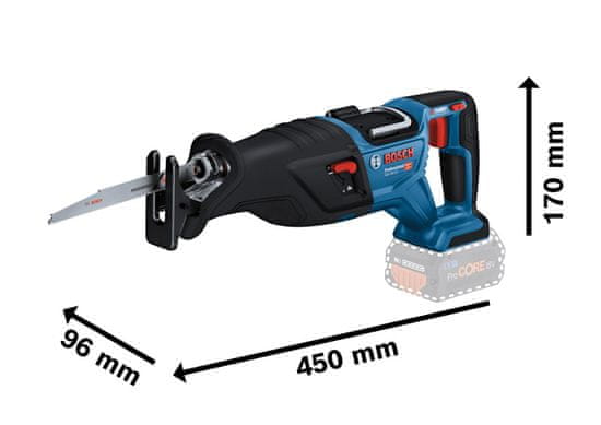 BOSCH Professional akumulátorová Píla chvostovka Cordl Reciprocating Saw GSA 185-LI (0.601.6C0.021)