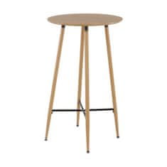 KONDELA Barový stôl dub priemer 60 cm IMAM