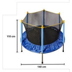 KIK KX4034 Detská záhradná trampolína so sieťou 140 cm