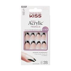 KISS Nalepovacie nechty Salon Acrylic French Color - Flame 28 ks