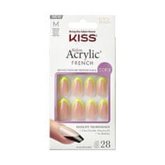 KISS Nalepovacie nechty Salon Acrylic French Color - Hype 28 ks