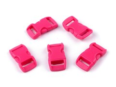 Spona trojzubec prehnutá mini šírka 10 mm - pink (10 pár)